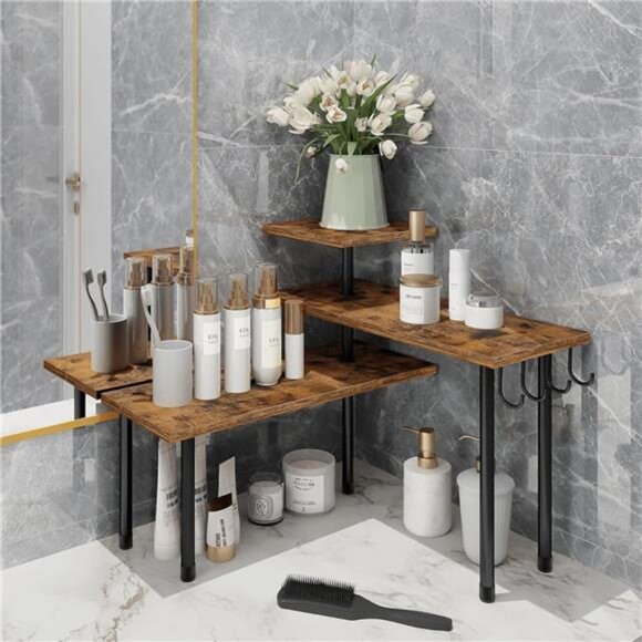 Kitchen Countertop Organizer - 3 Tier Corner Shelf, Bathroom Counter - Picture 4 of 7